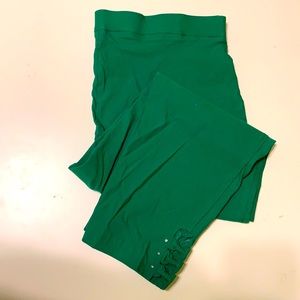 Roz & Ali 24W Green Ankle Pants
